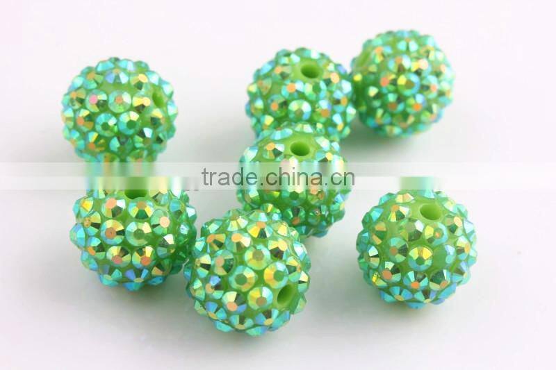 Pink AB Color Resin Rhinestone Ball Beads for Chunky Necklace Jewelry, Custom Design Accept Wholesales Cheap 10mm to 40mm