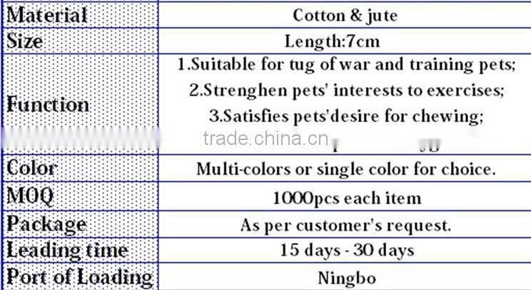 Red Color Dog Cotton Rope Pet Toys With Play And Chew