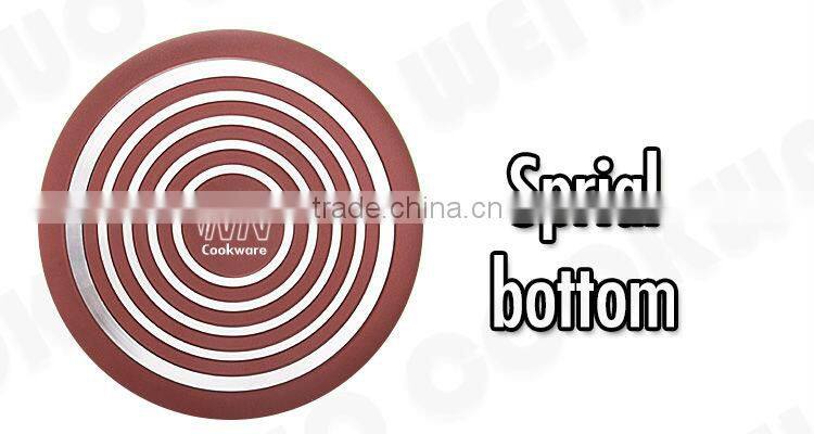 Fashion and Beautiful Aluminum Frying Pan with Silicon Handle(WNFAL-3031)