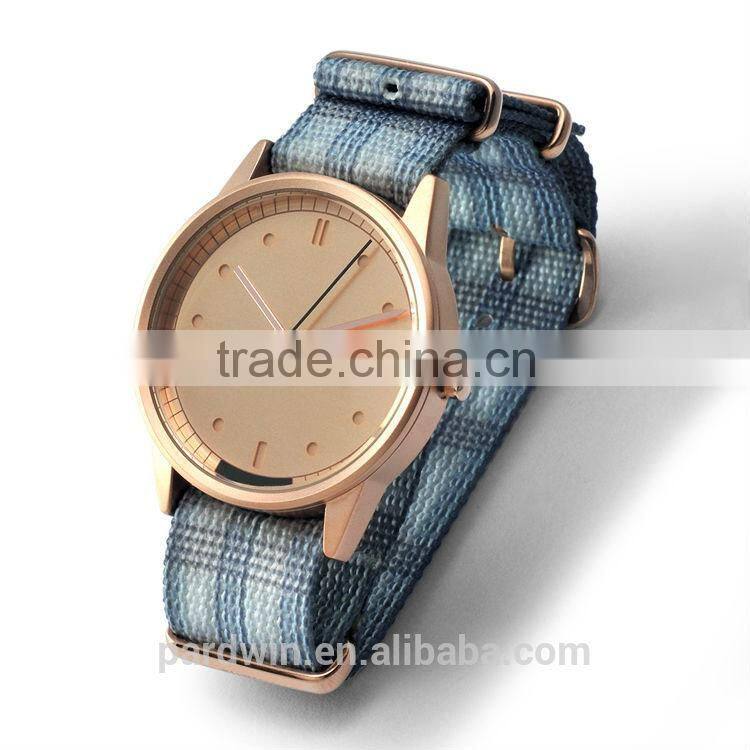 Versatile style watch design stainless steel case japanese quartz movement 3atm water resistance duarable nato watch strap