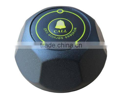 wireless waiter call system for restaurant with K-4-C-Blue led digital receiver and K-M table button for customer