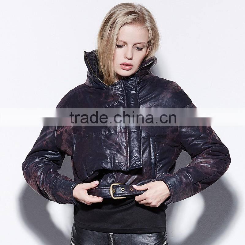 PY-162 Deep Winter Punk Rave Fireworks Retro Thicker Cotton Knight Short Jacket