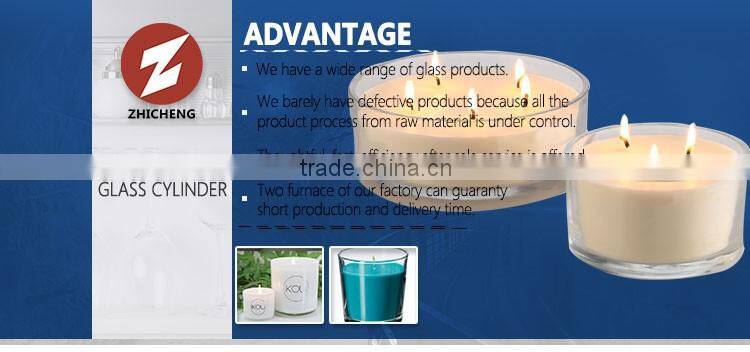 clear glass long stem heat shaped candle holder