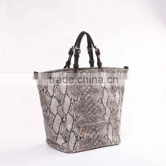 4932 Hot Selling Design Exotic Snake Skin Printing PU Material Fashion Shoulder Handbag Women