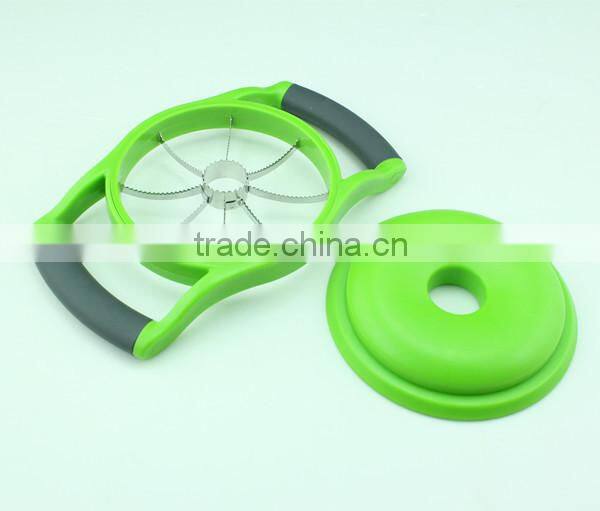 Kitchen Helper Rubber Handle Stainless Steel Fruit Cutter