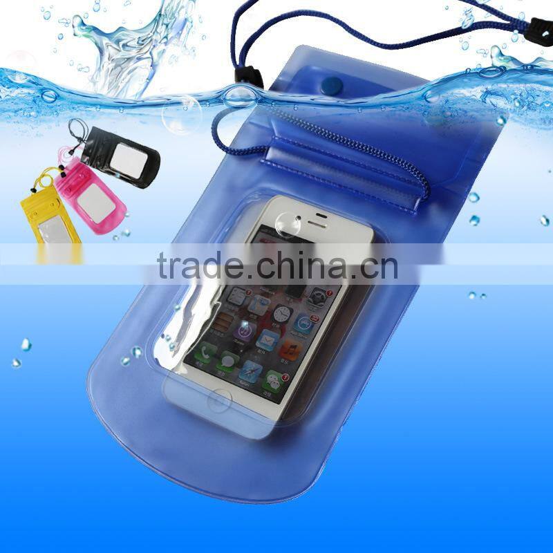 Clear touch screen PVC waterproof bag for phone