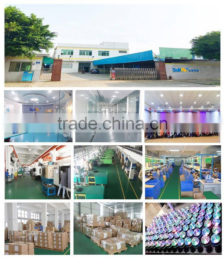 3W Plastic Energy Saving Head Rotating Led Decoration Disco Laser Light Bulb