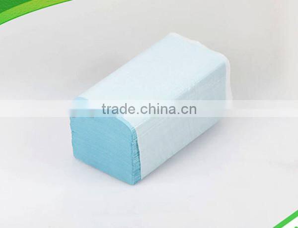 Blue single fold hand paper towel
