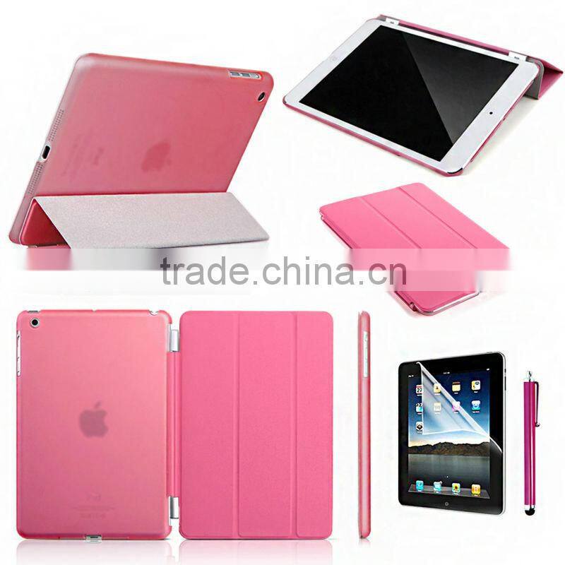 Ultra slim stand Smart Magnetic Leather Case Cover for ipad mini 3 sleep wake
