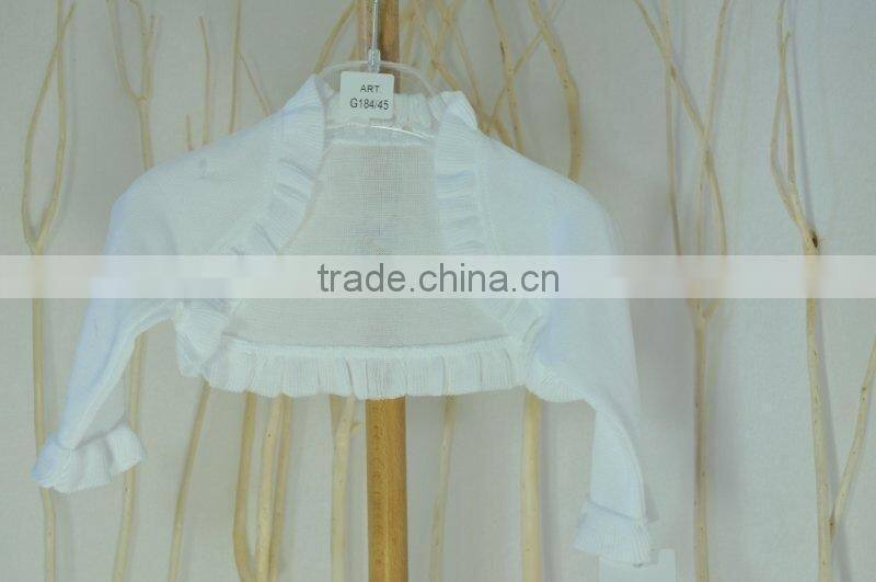 Crewneck With Lace Cute Baby Girls Knitted Poncho