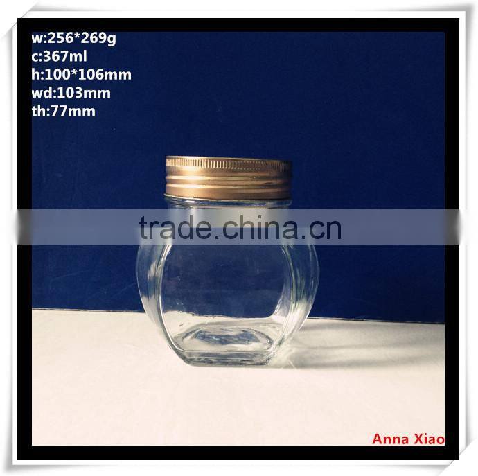 Dahua supply two sizes glass honey jars with factory price 350ml 200ml