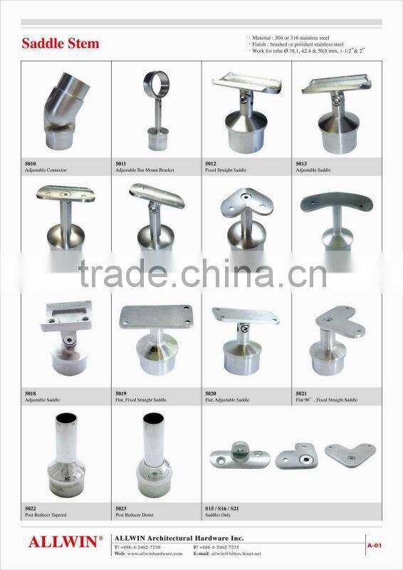 Stainless Steel Fixed Straight Saddle Hand Railing Bracket