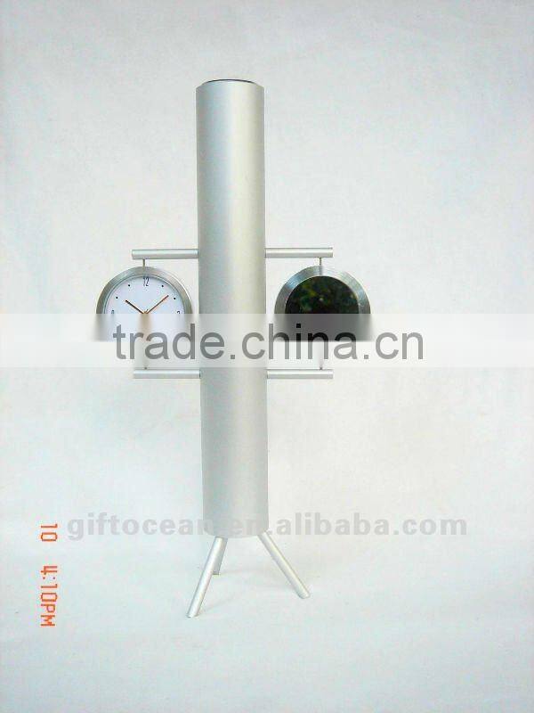 aluminum art metal desk clock,metal crafts table clock