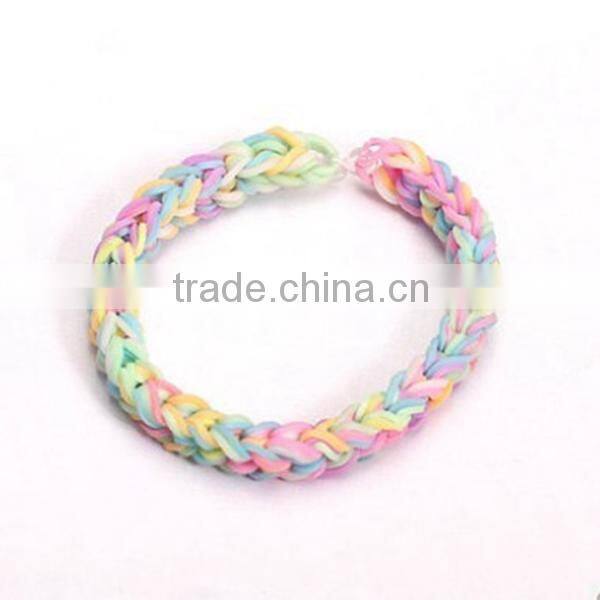 2014 cheap new style silicone rubber weave bracelet hot selling