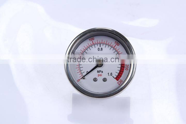 Durable Light Weight Easy To Read Clear Mini Pressure Gauge For Liquid Media