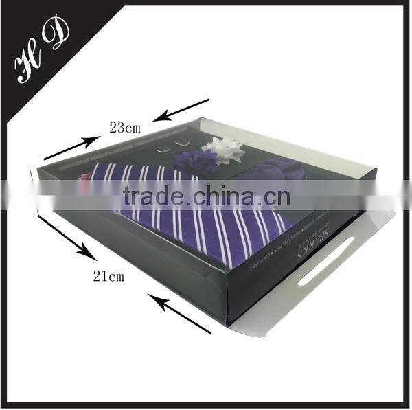 PVC Necktie Cufflink Flower Brooch Set Gift Box