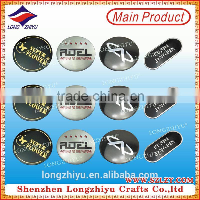 Recessed enamel logo stainless steel label engraved metal label tag