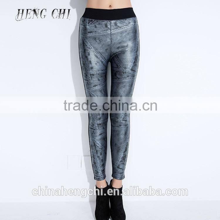 2016 fashion shiny sexy leather leggings pants