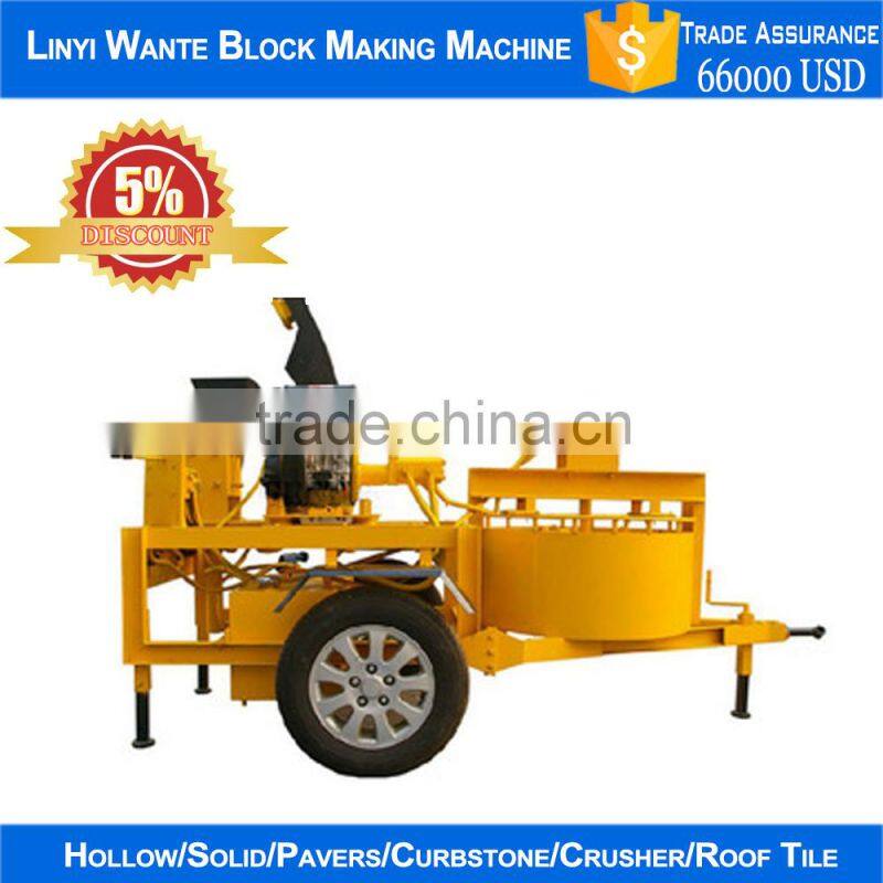 Mobile hyfraulic press clay brick making machine WT1-20M