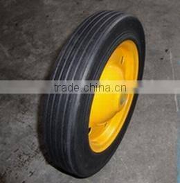Pneumatic wheelbarrow 16 inch trolley wheels Solid rubber tyre