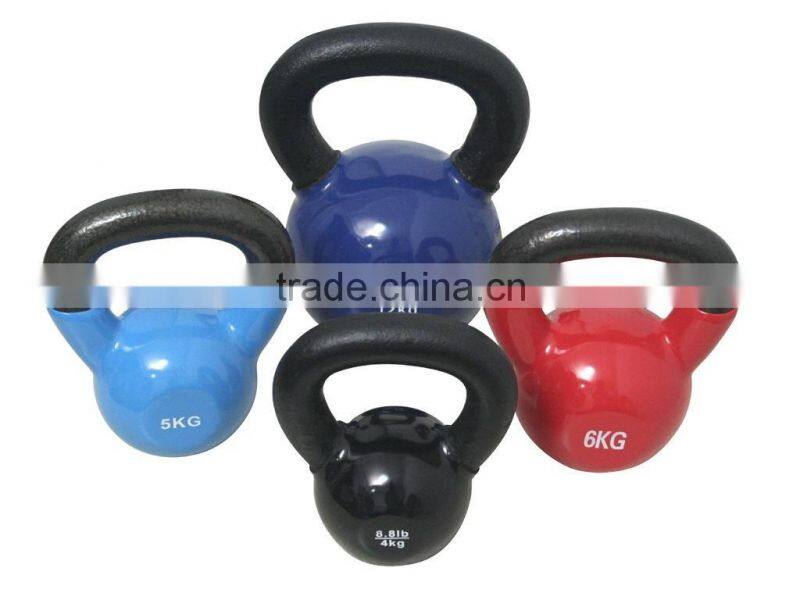 KETTLE DUMBBELL WITH RUBBER COVER AND CHROME HANDLE