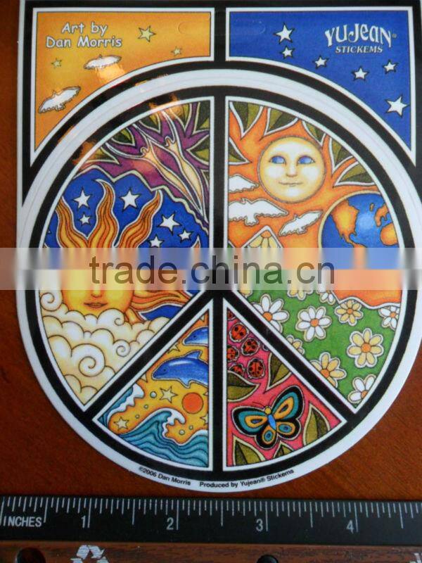 Reusable Windshield Stickers Use high quality die cutting adhesive sticker and Plastic Material car window sticker ---DH20754