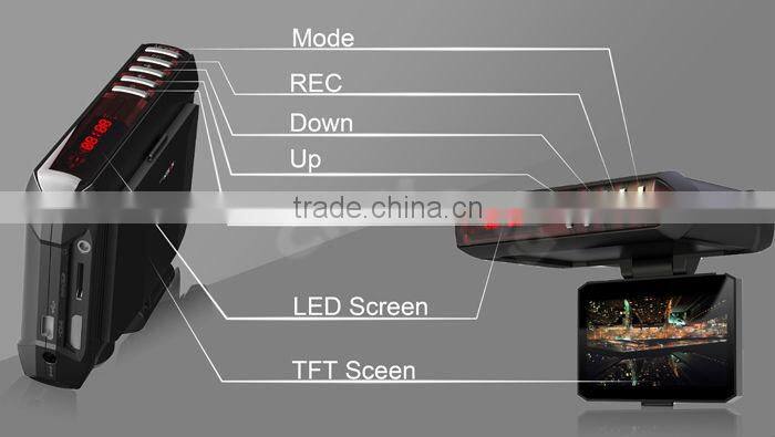 Russia and Korea Market Full HD DVR+Radar detector+GPS 3in1 anti speed radar detector
