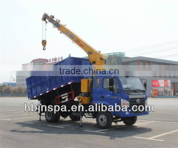 tipper truck with crane ,dump crane truck for sale