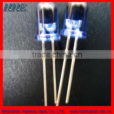super bright 5mm white round dip led diode transparent lens