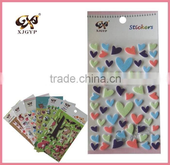 cartoon wall felt sticker/christmas felt sticker/diy felt sticker