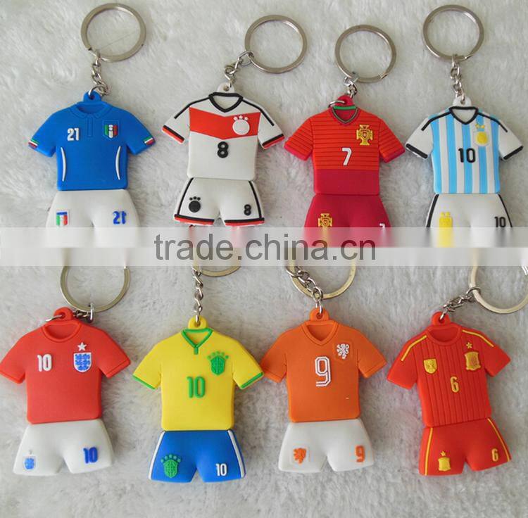 Custom Rubber Keyring, Football T-Shirt Shape Keyring