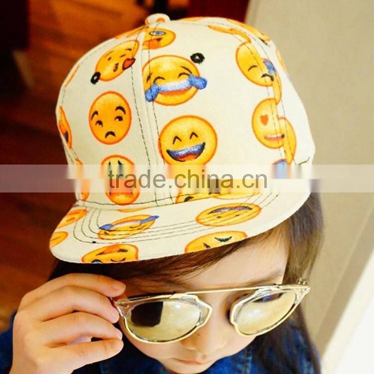 Fashion Cotton emoji Style Baseball Hats Kids emoji cap kids Emoji hat