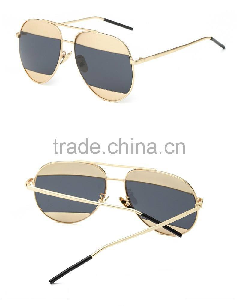New Fashion Aviation Sunglasses Women Brand Designer Mirror Coating Vintage Copper Frame Ladies Sun Glasses for Women Men CC5063