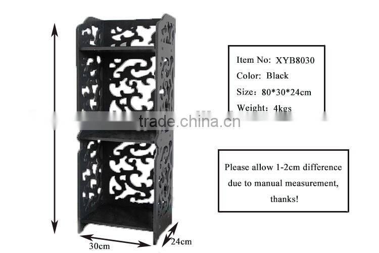 Eco-friendly portable cheap bookcase movable bookshelf for children