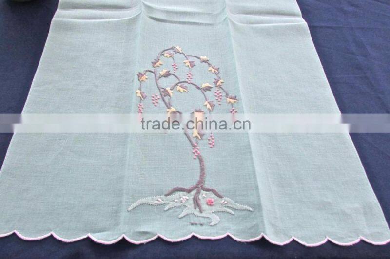 DAISY TEA TOWEL ,embroidery guest towel
