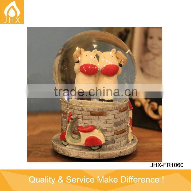 2015 New Products Customized Glass Wedding Snow Ball