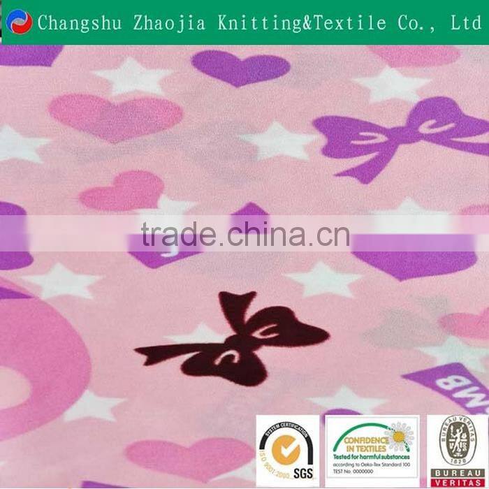 Low price 100% polyester printed towel fabric with high quality