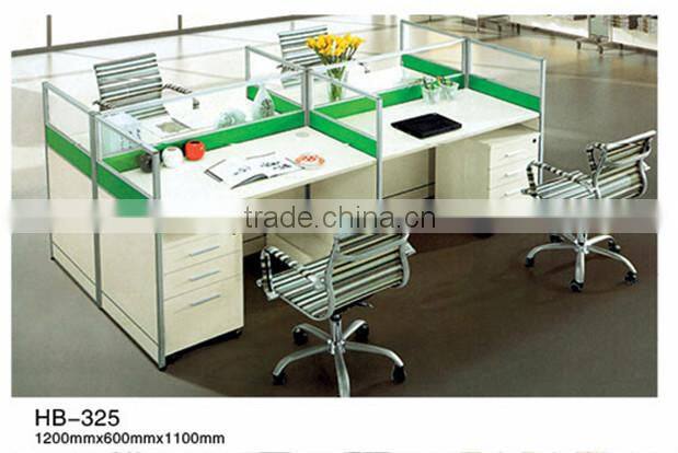Modern design four seat office workstation HE-813