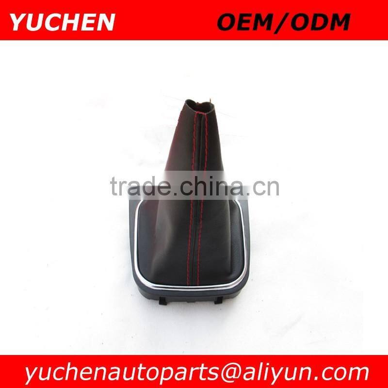 YUCHEN Car Shift Gear Knob Gaitor Frame Covered Red/Pink/Blue Leather For VW Golf V 5 Golf VI 6 1K0 711 113