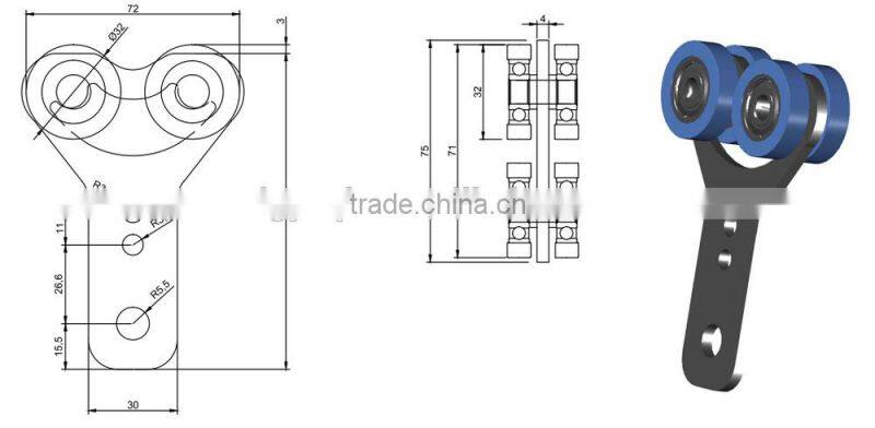 High quality conveyor trolley ball bearing for conveyor trolley