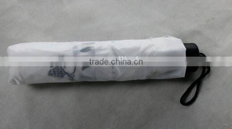 2015 21inches*8panel aluminum frame good quality 3 folding umbrella ,make your own umbrella