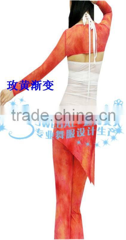 SWEGAL Hot sale belly dancing top sex LONG SLEEXE costume dance TOP wear SGBDB120012