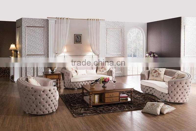2016 European Antique New Classic Italian Fabric Sofa Set 1+2+3 AL033