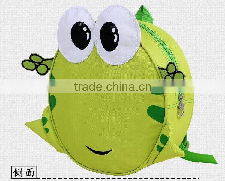 2016 hot sell backpack cute frog backpack most popular child's bag