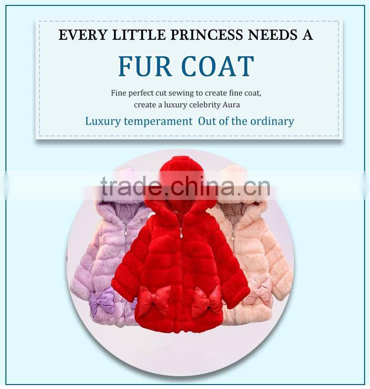 thicked pink fur hoodie jackets girls