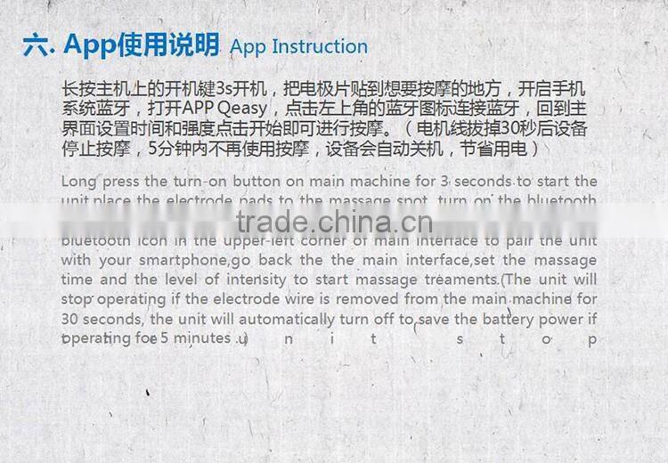 smart phone APP Bluetooth control electronic pulse massager Anywhere anytime Wireless muscle full body neck massager Properties