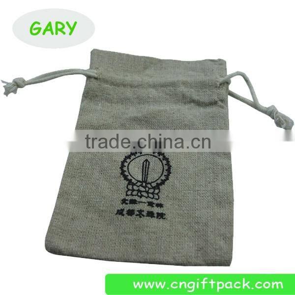 Natural Buddism Linen Printed Drawstring Bag Gift