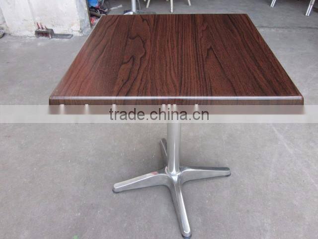 restaurant furniture simple square dining coffee table aluminum leg table YT45