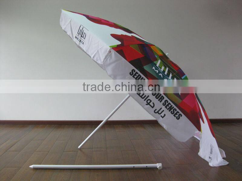 140g polyester beach umbrella,China umbrella manufacturer beach umbrella,Beach umbrella for promotion