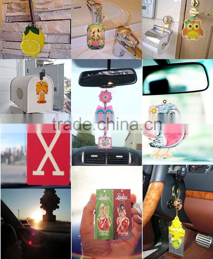 Air Freshener Factory Cheap Wholesale Promotion Custom hanging Paper Car Air Freshener For Car